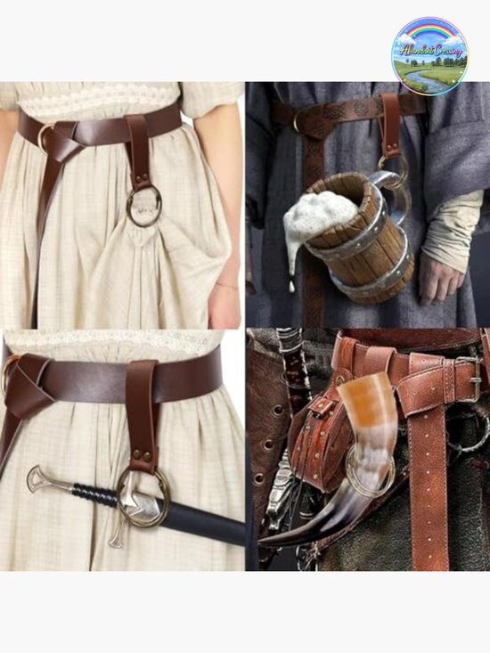 Faux Leather Steampunk Belt Pouch Waist Bag Medieval Cosplay Costume Accessory main image 5
